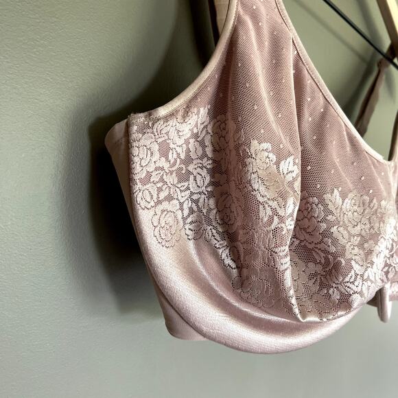 Soma Stunning Support Unlined Minimizer Bra Size 40G Adobe Rose Nude Pink Mauve - Picture 9 of 16